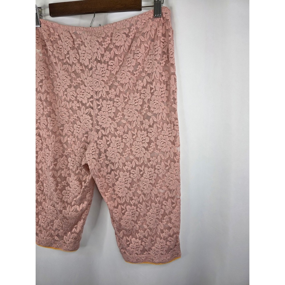 Free People Intimately All Day Lace Capri Womens L Misty Rose Lace High Rise New - Picture 9 of 12
